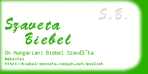 szaveta biebel business card